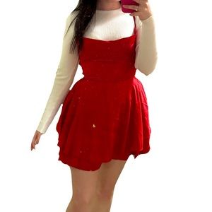 SATIN OPEN BACK MINI DRESS